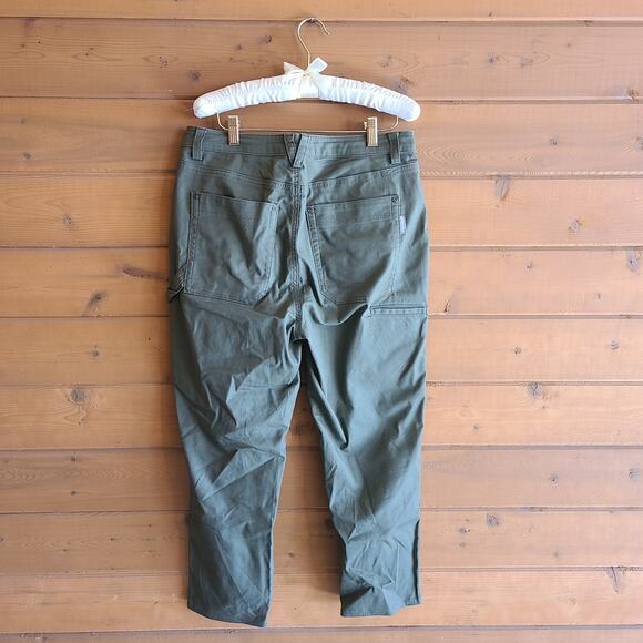 Duluth Trading Co Pant Fire Hose Coolmax Slim Leg Crop 10 Regular Green - Picture 3 of 6